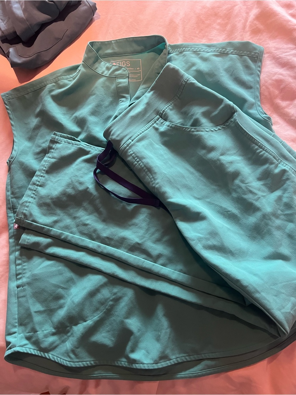 figs aqua/sea green set